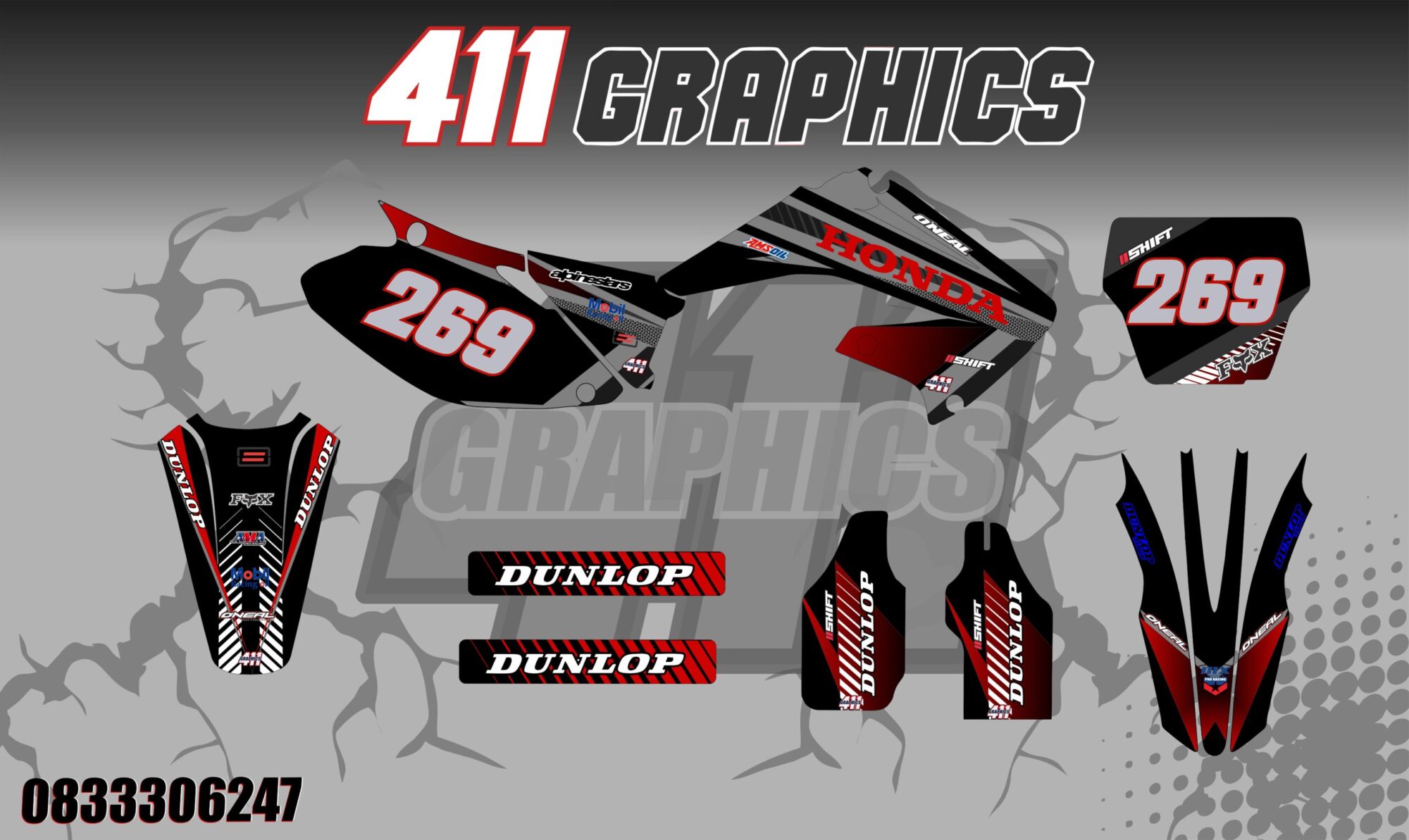 CR-CRF STICKER KIT 1