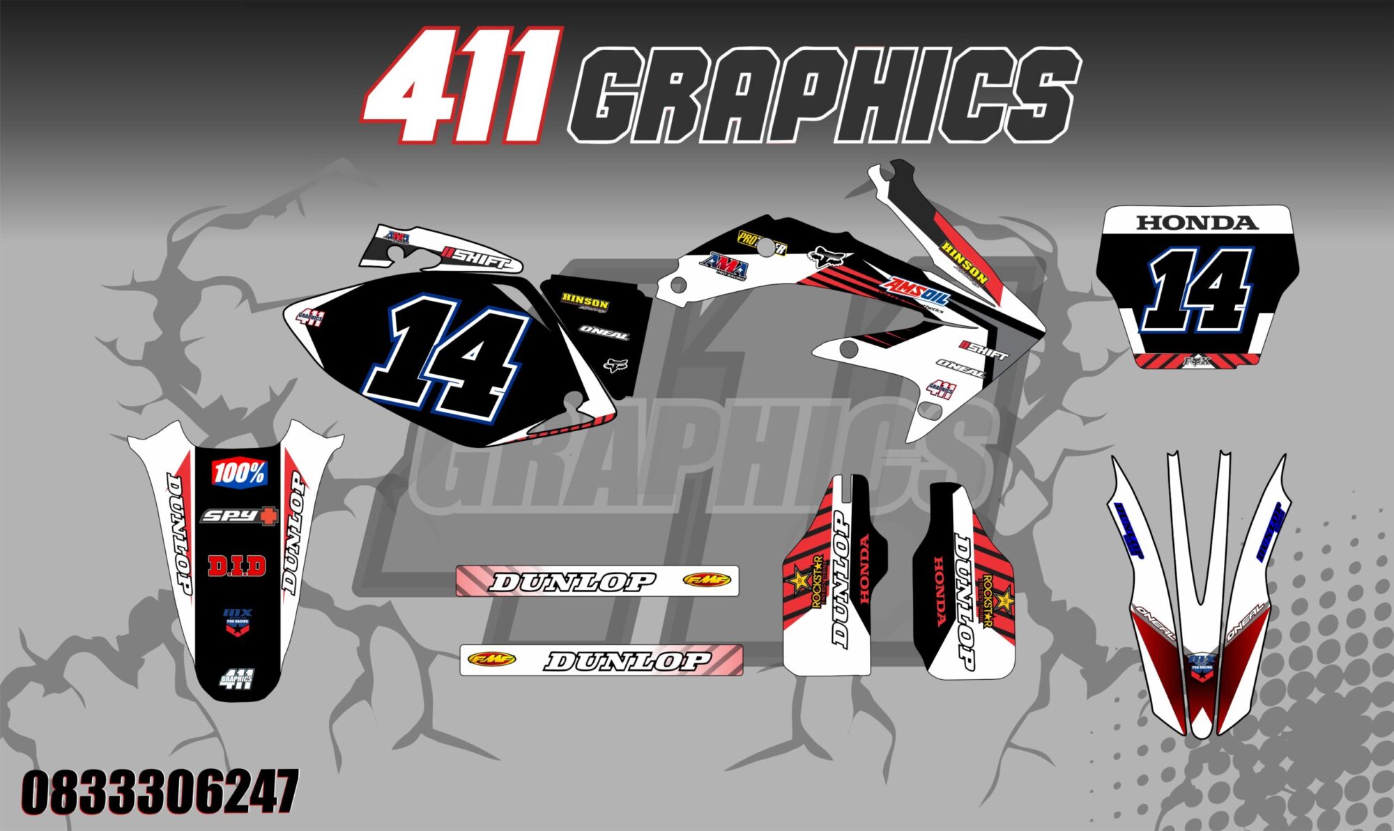 CR-CRF STICKER KIT 10