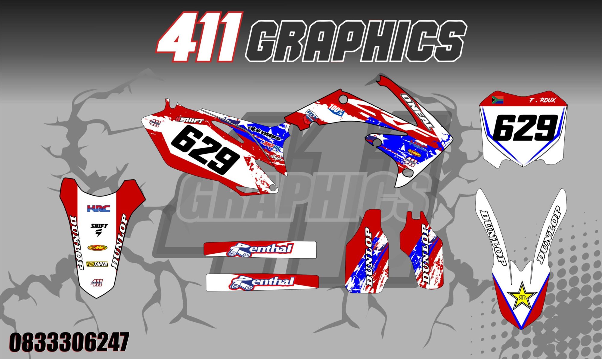 CR-CRF STICKER KIT 12