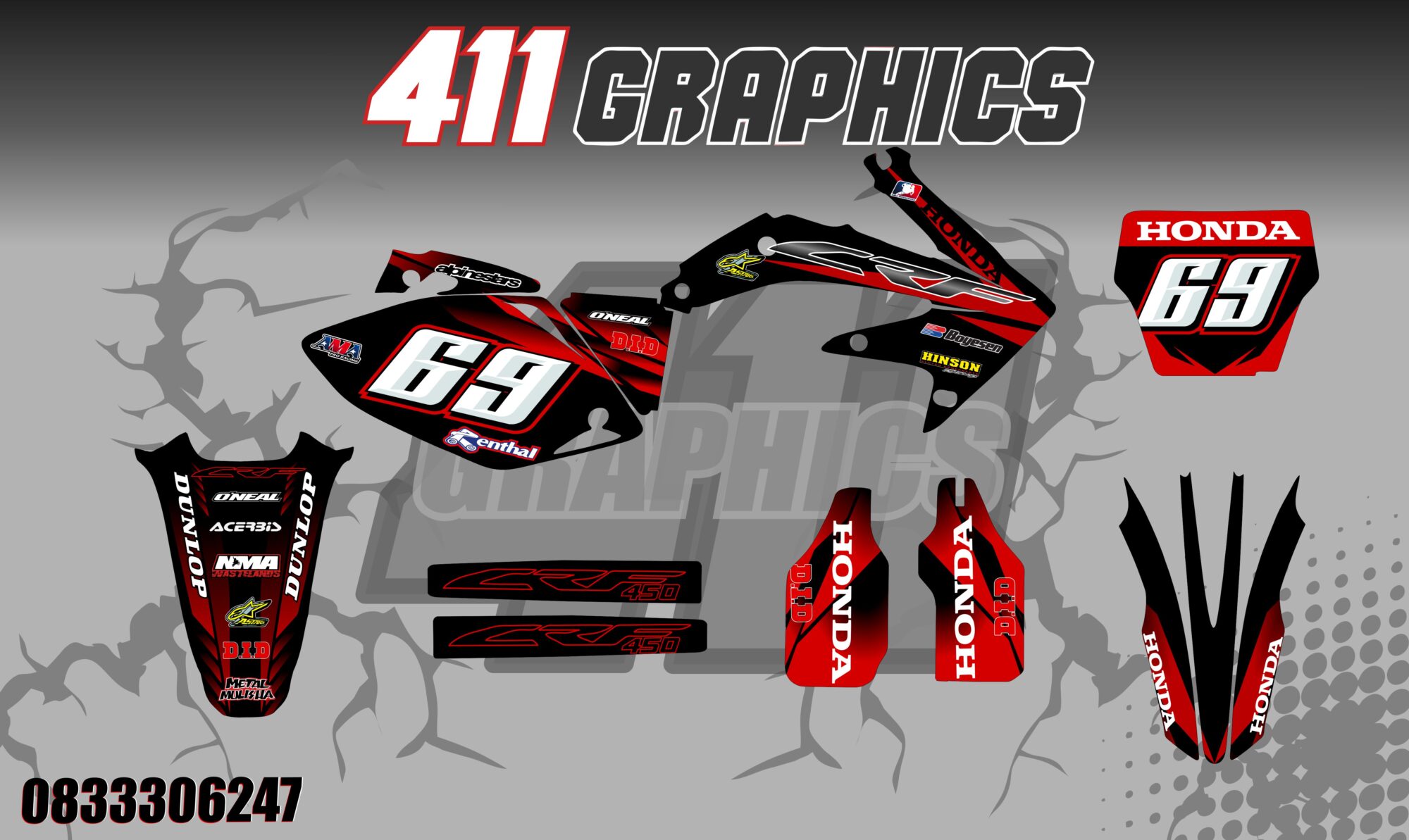 CR-CRF STICKER KIT 17