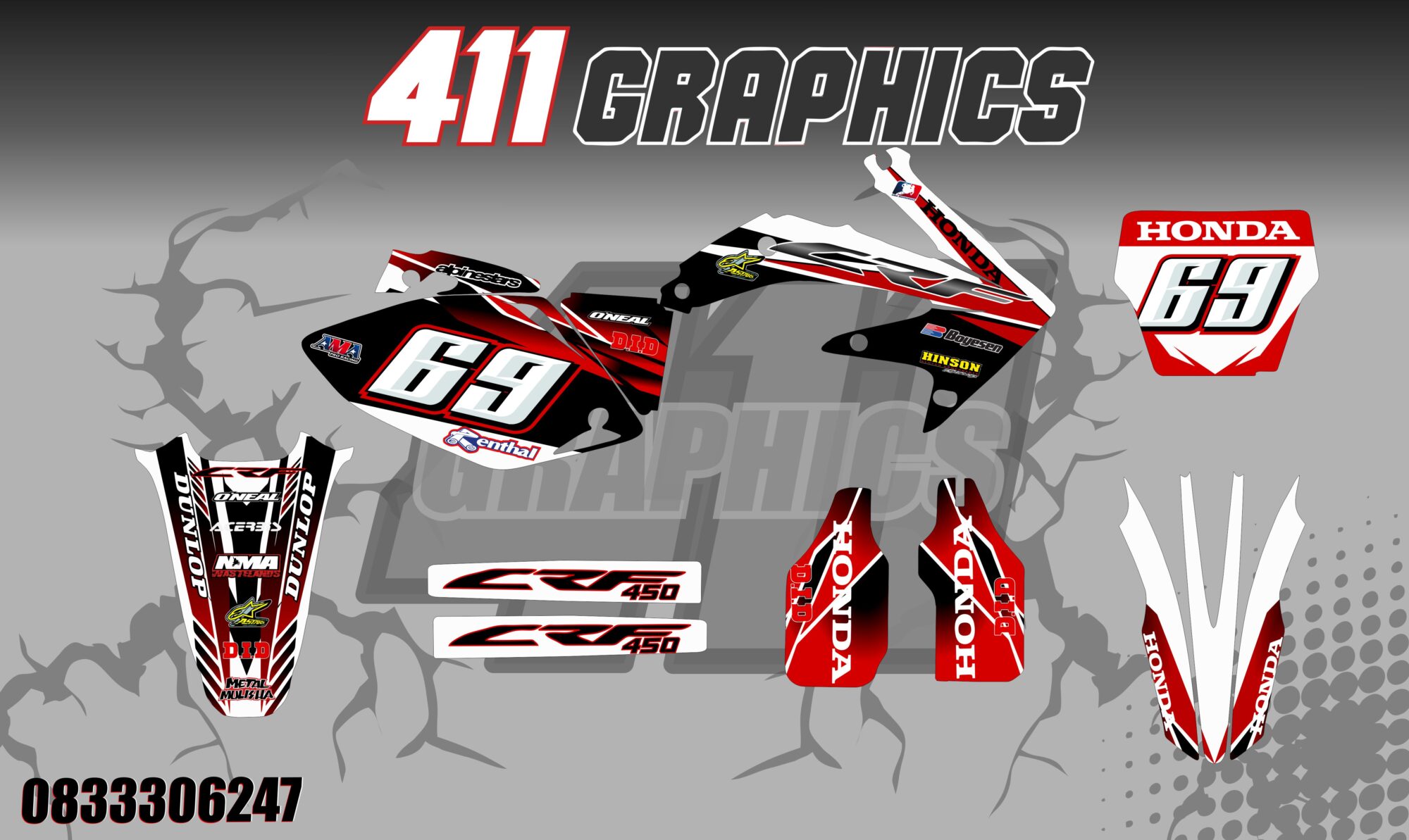 CR-CRF STICKER KIT 18