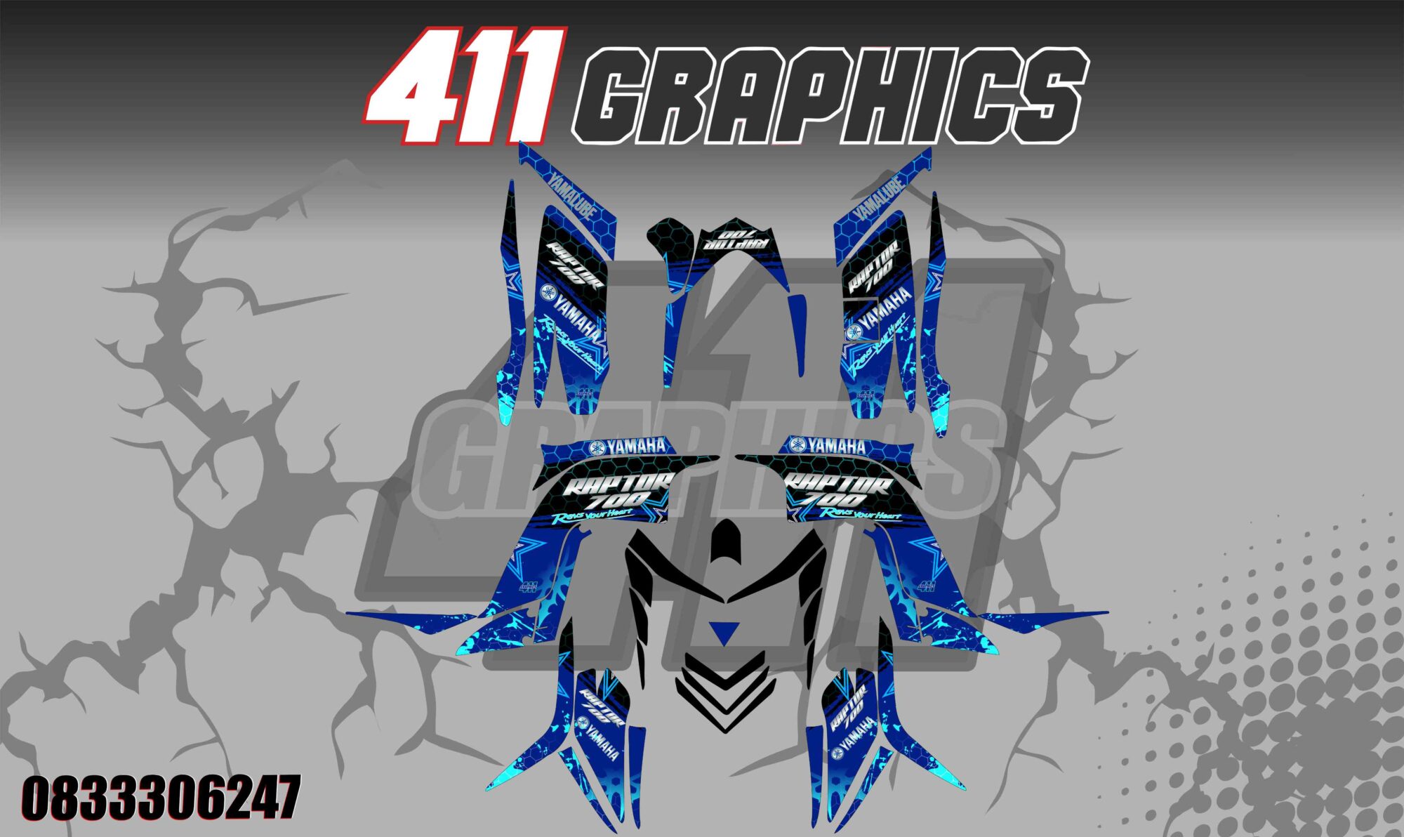 RAPTOR 700 STICKER KIT 13