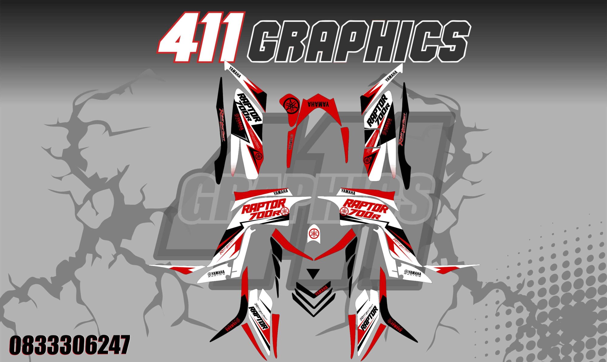 RAPTOR 700 STICKER KIT 25