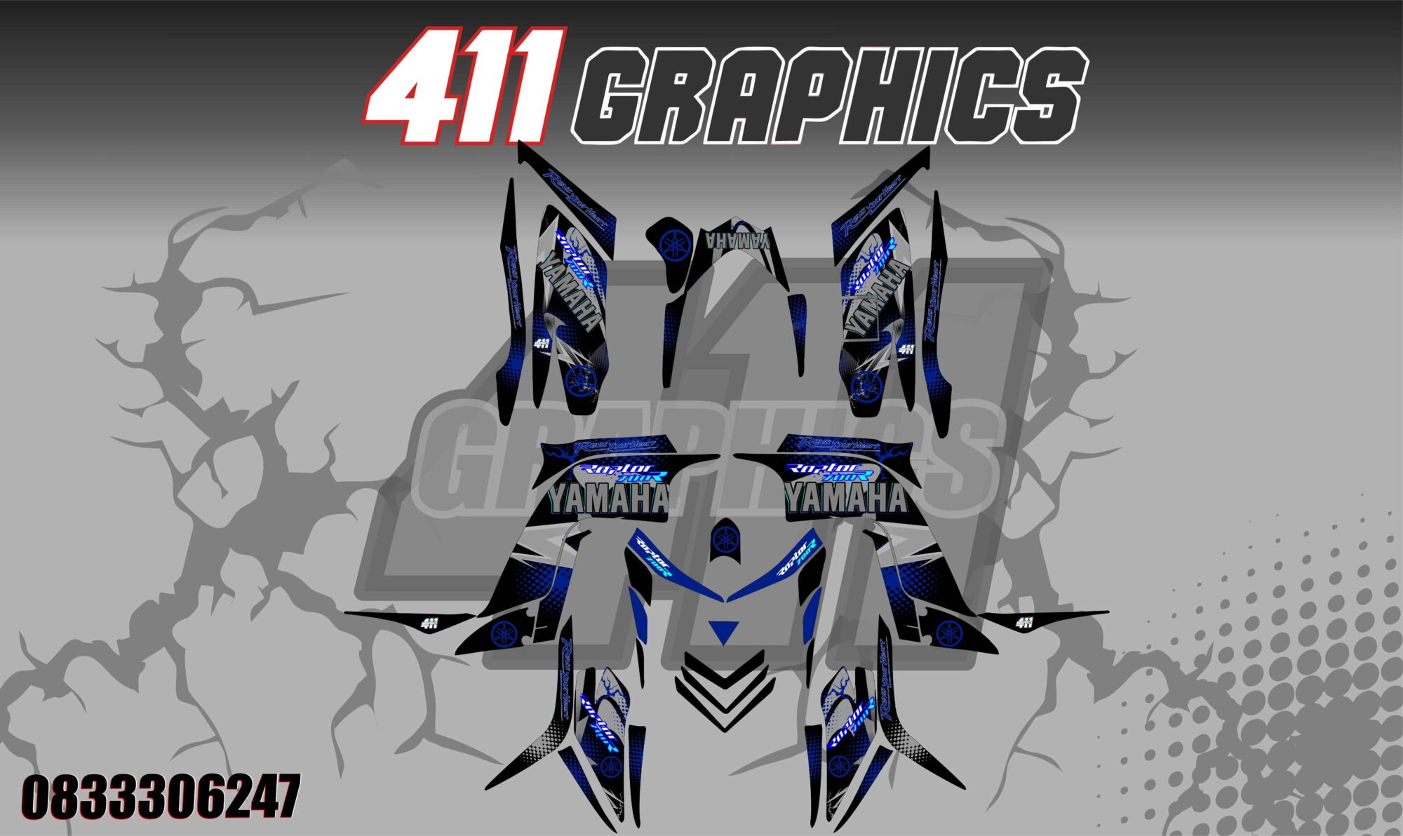 RAPTOR 700 STICKER KIT 9