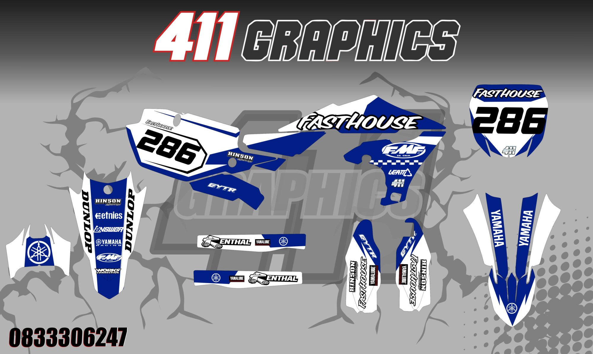 YAMAHA YZ-YZF 57 STICKER KIT