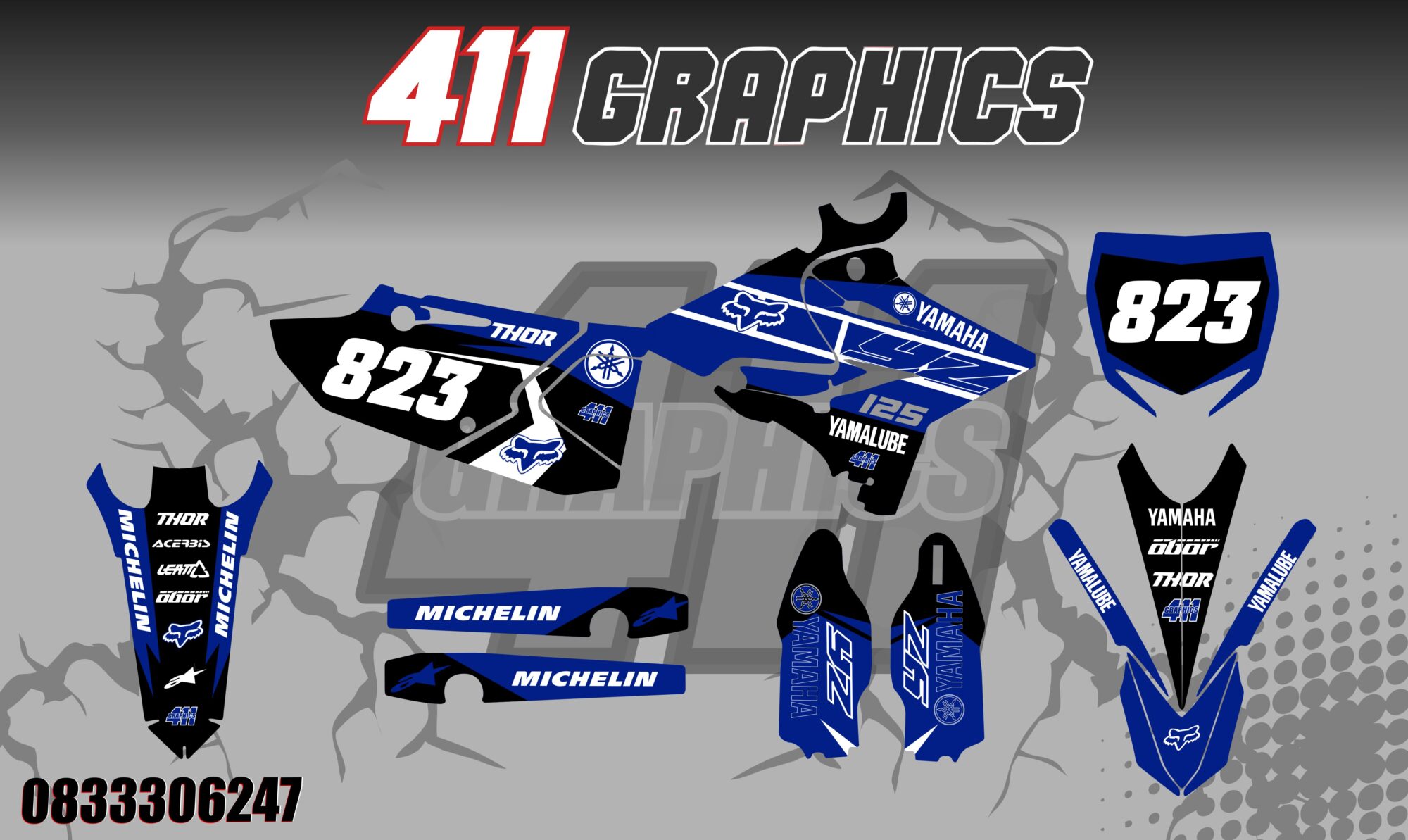 YZ-YZF 8 STICKER KIT