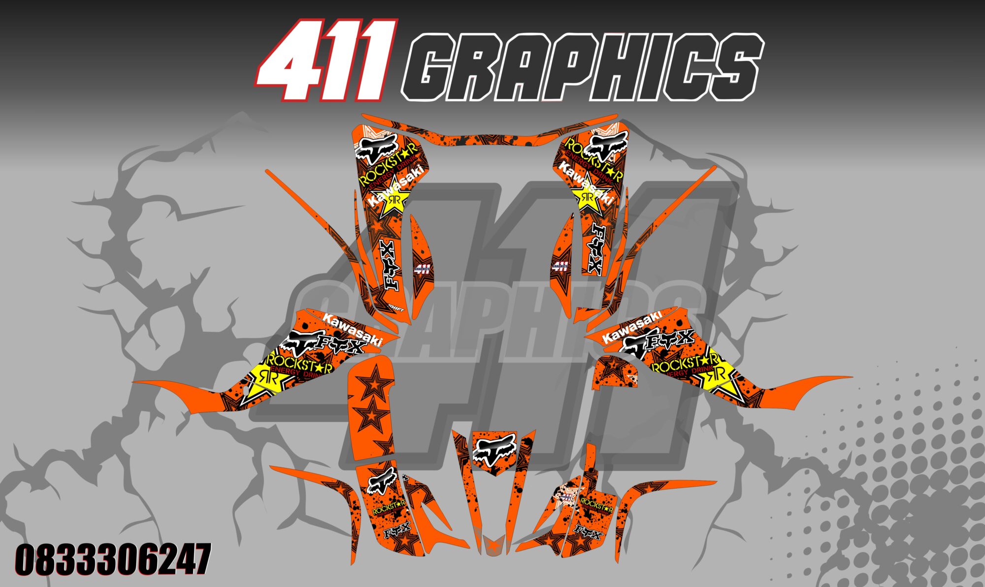 KFX400 4 STICKER KIT