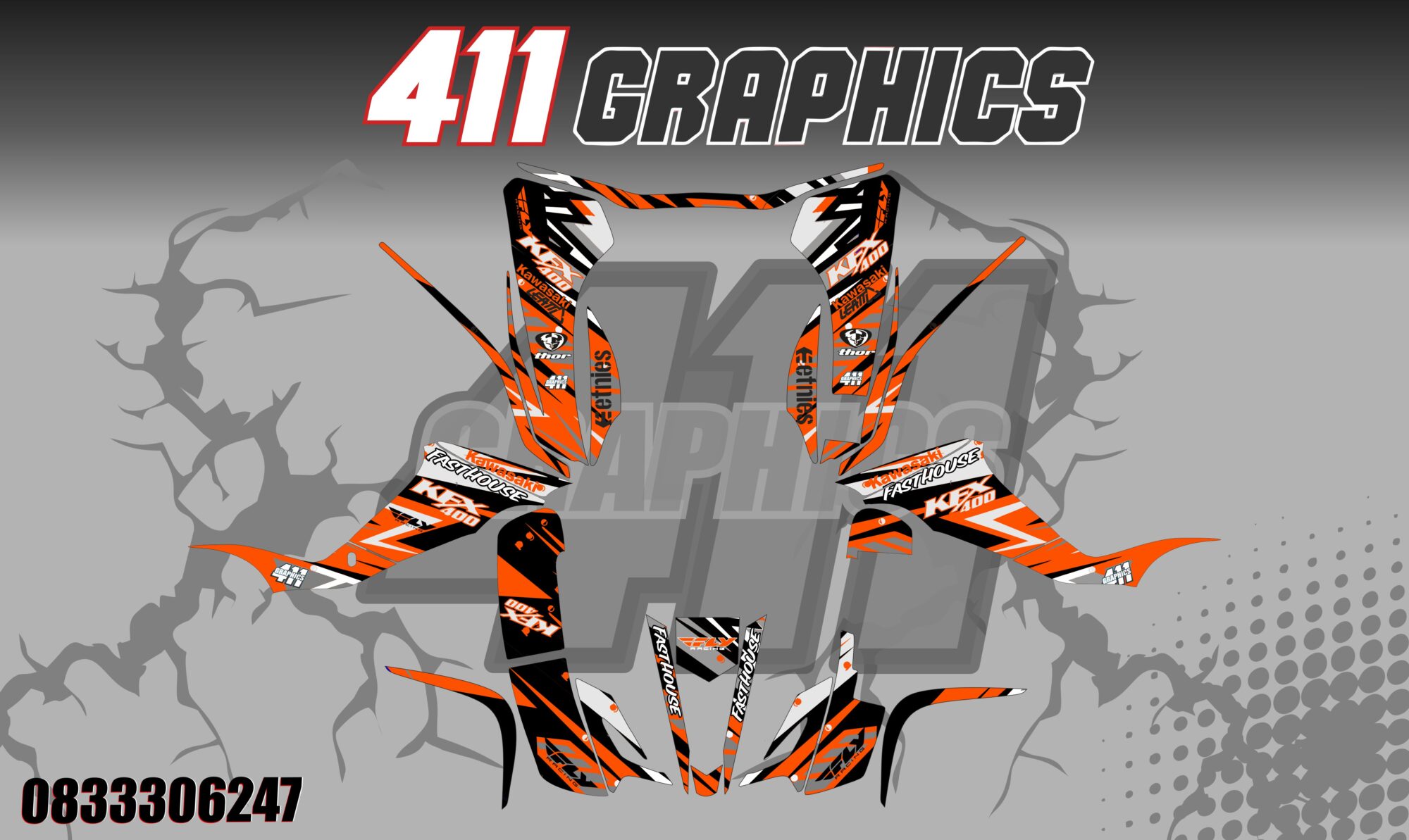 KFX400 5 STICKER KIT
