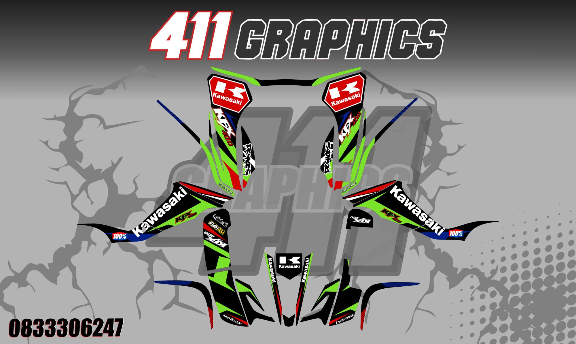 KFX400 7 STICKER KIT