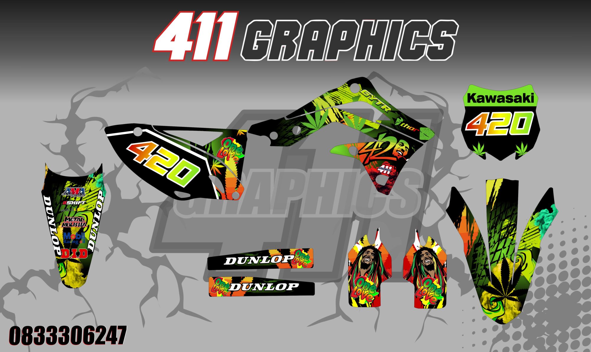 KX-KXF STICKER KIT 19