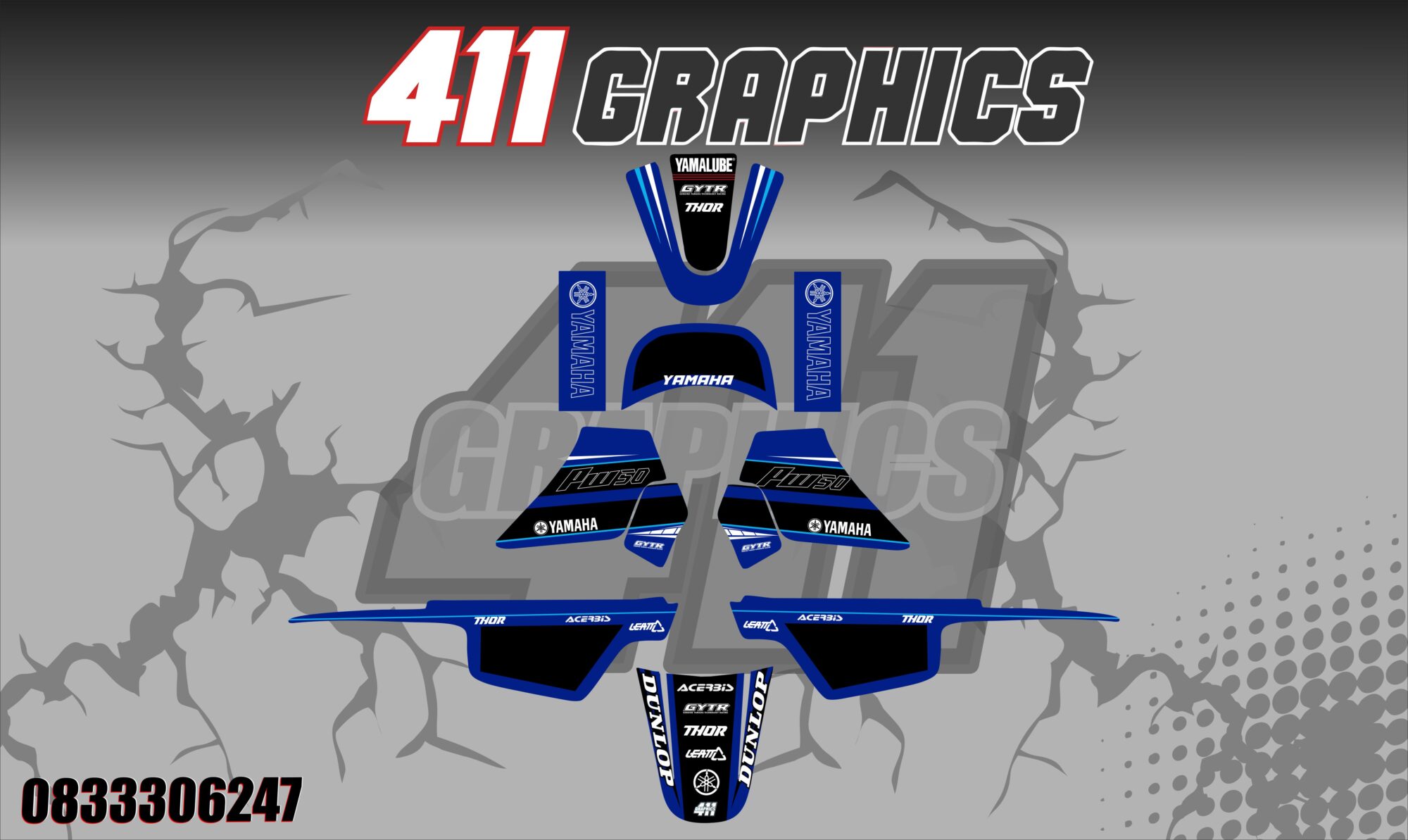 PW50 STICKER KIT 7-411GRAPHICS