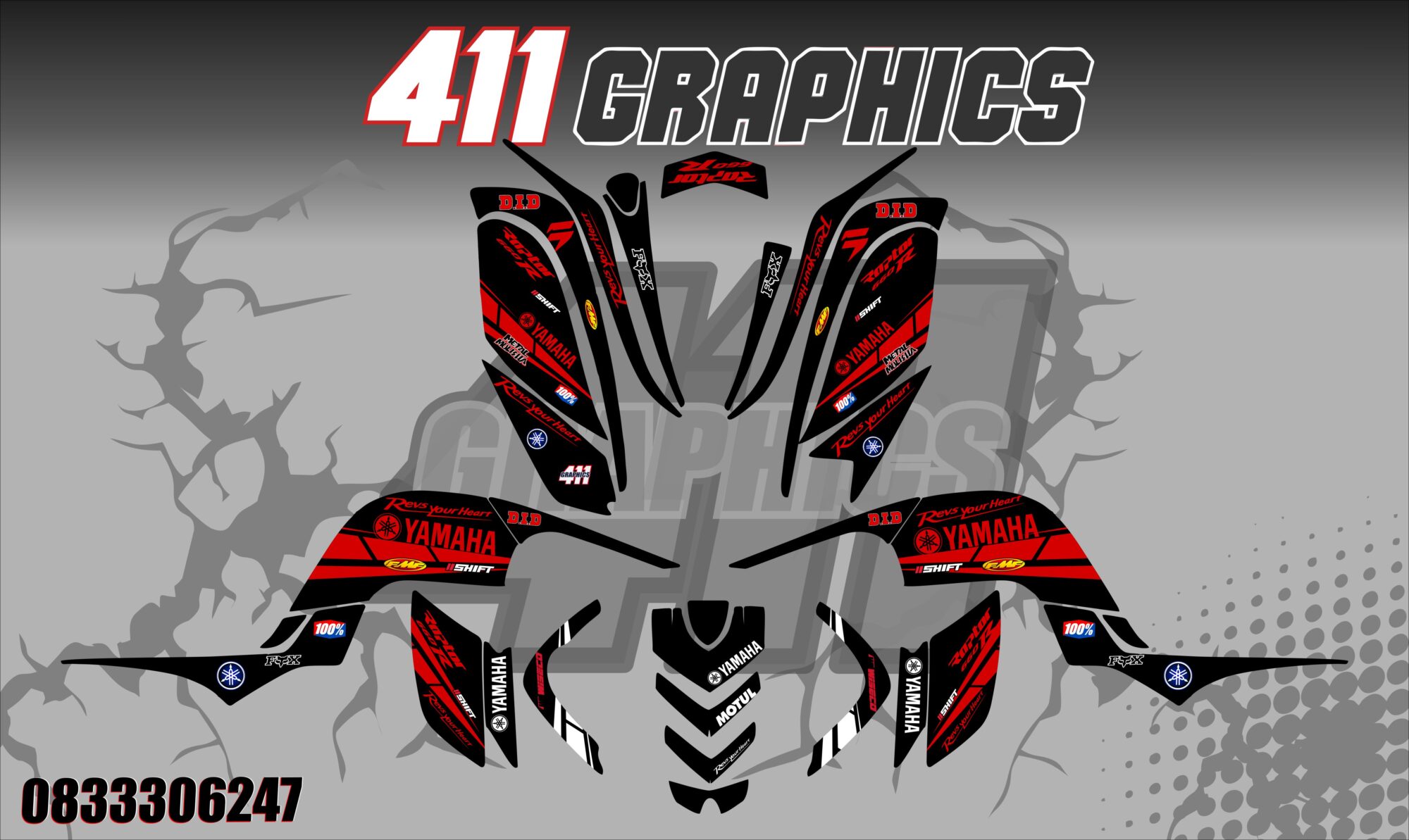 RAPTOR 660 STICKER KIT 13