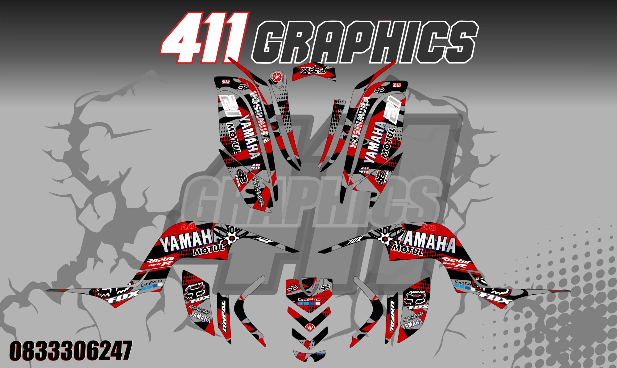 RAPTOR 660 STICKER KIT 21