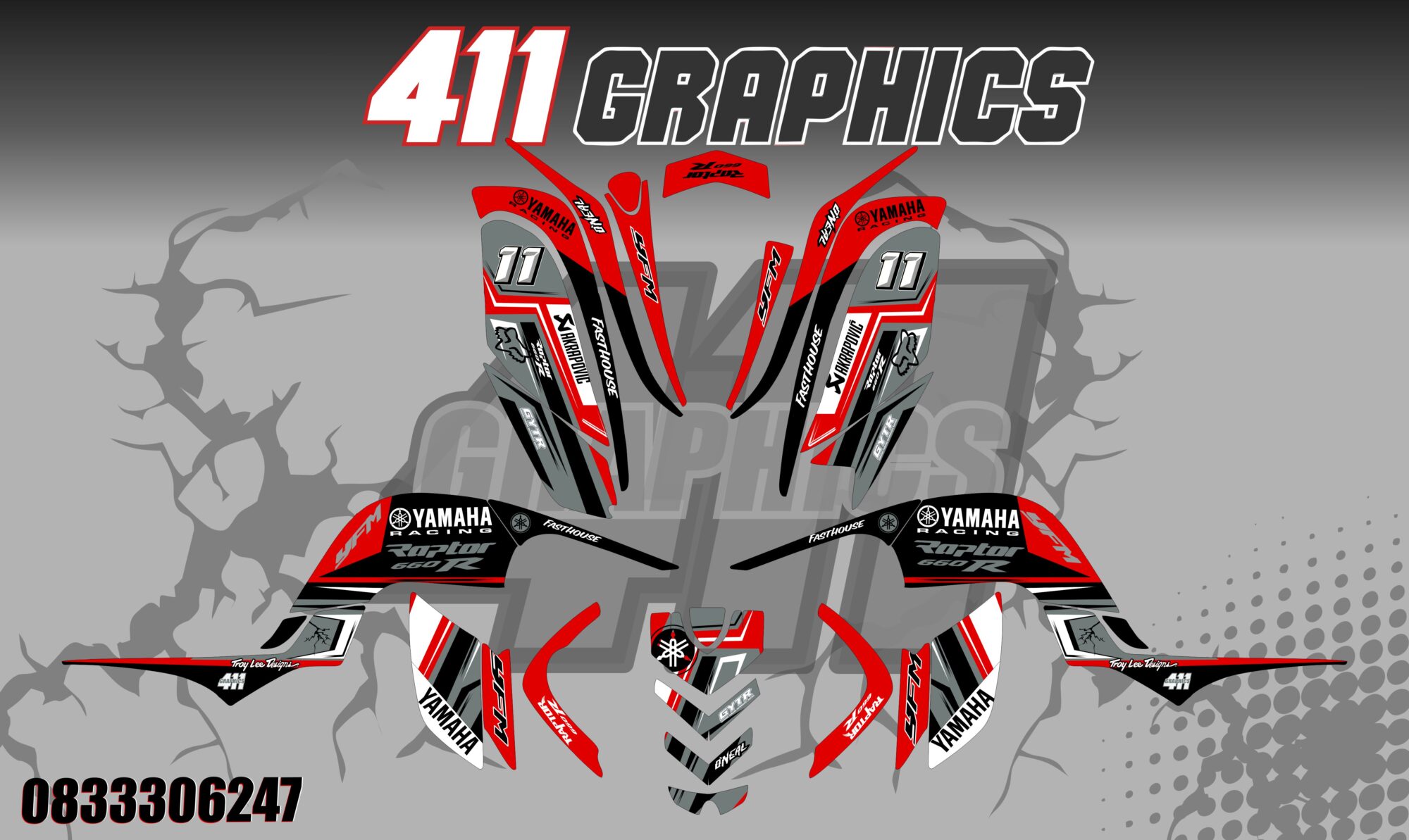 RAPTOR 660 STICKER KIT 25