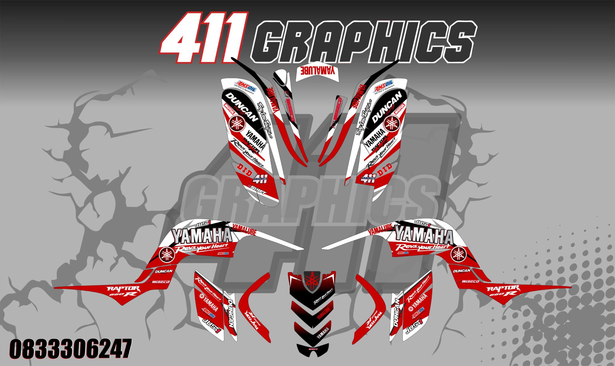 RAPTOR 660 STICKER KIT 3