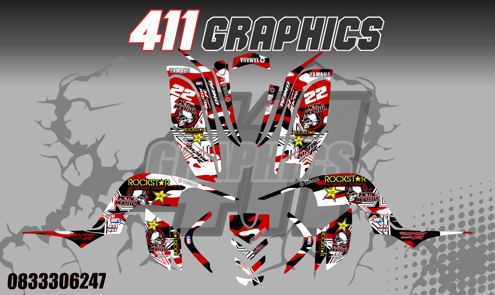 RAPTOR 660 STICKER KIT 6