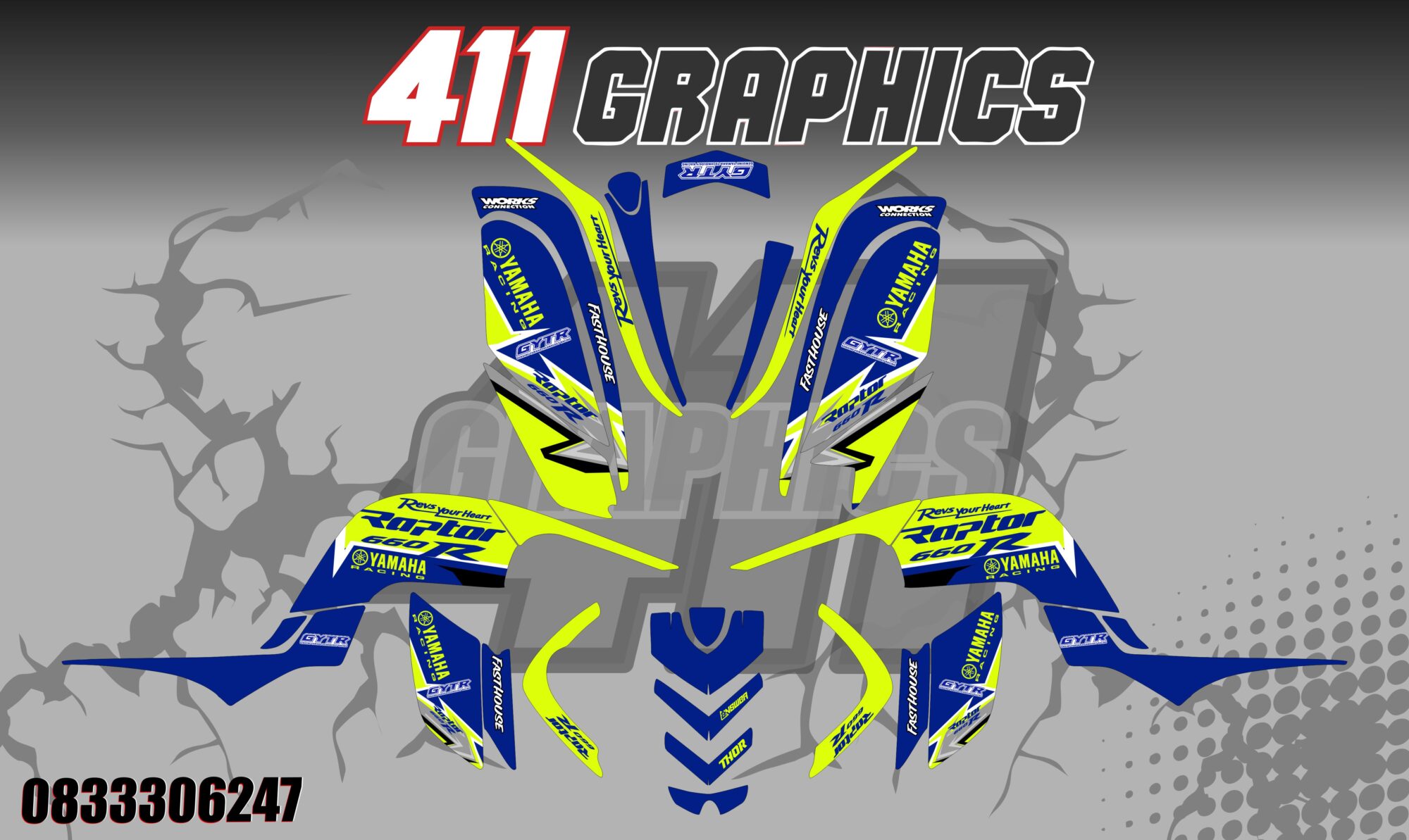 RAPTOR 660 STICKER KIT 30