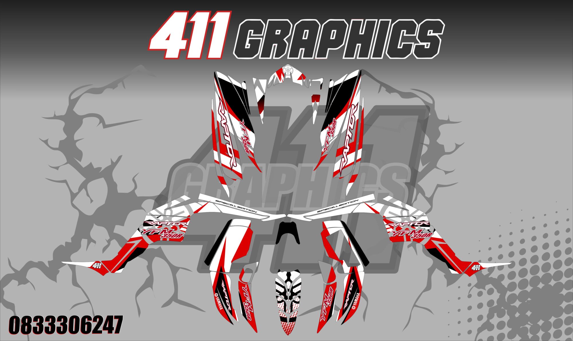 RAPTOR 350 1 STICKER KIT