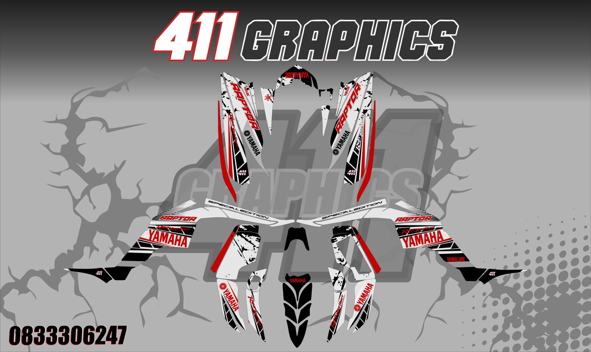 RAPTOR 350 4 STICKER KIT