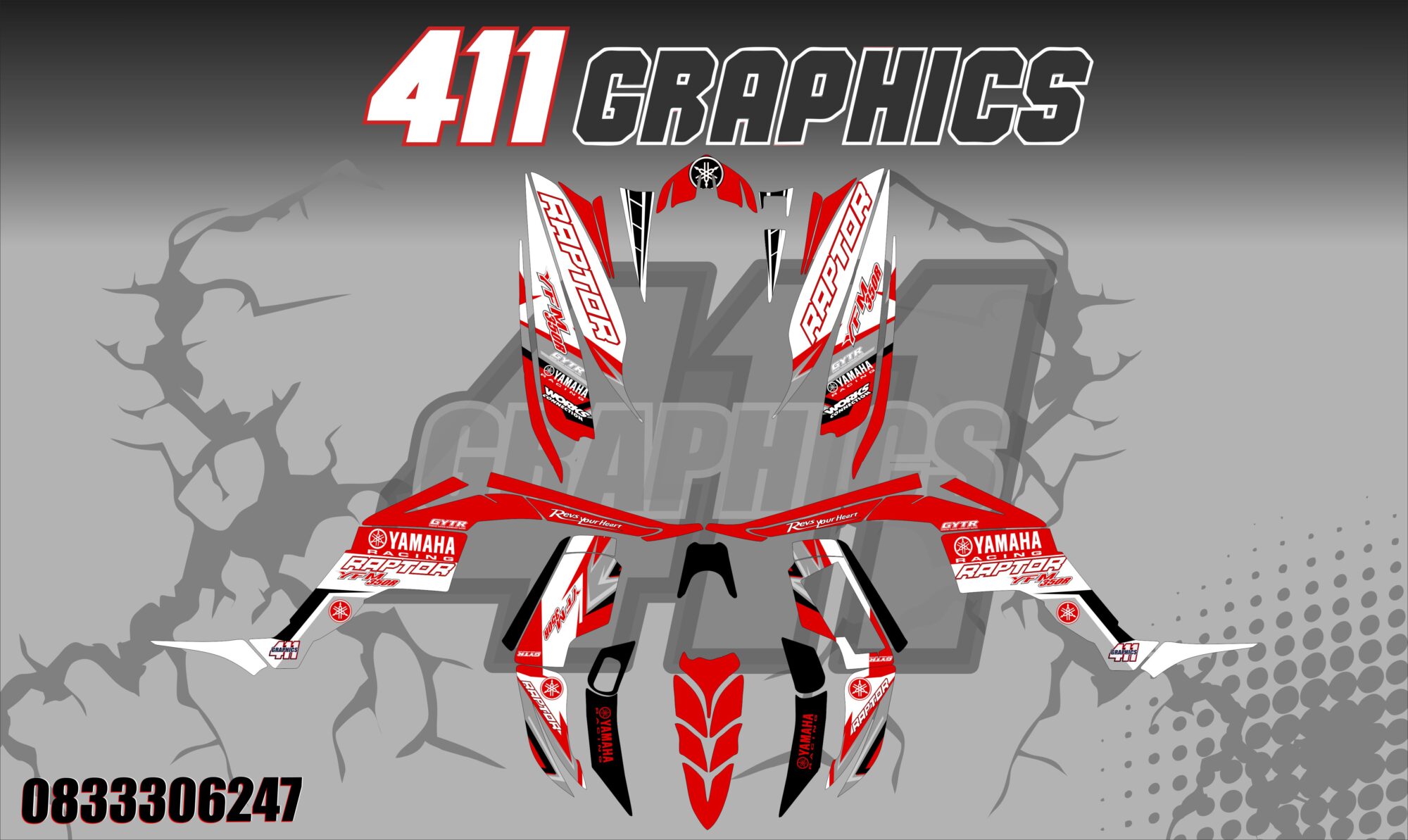 RAPTOR 350 8 STICKER KIT