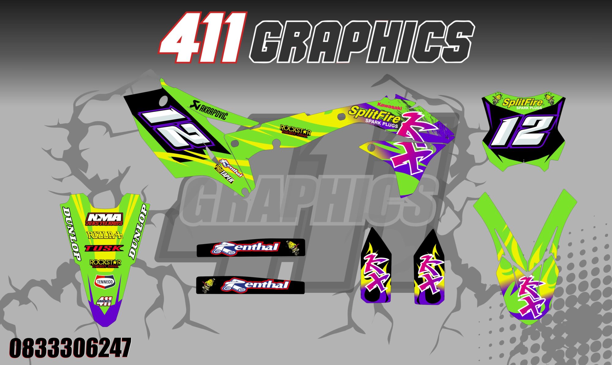KX-KXF STICKER KIT 32