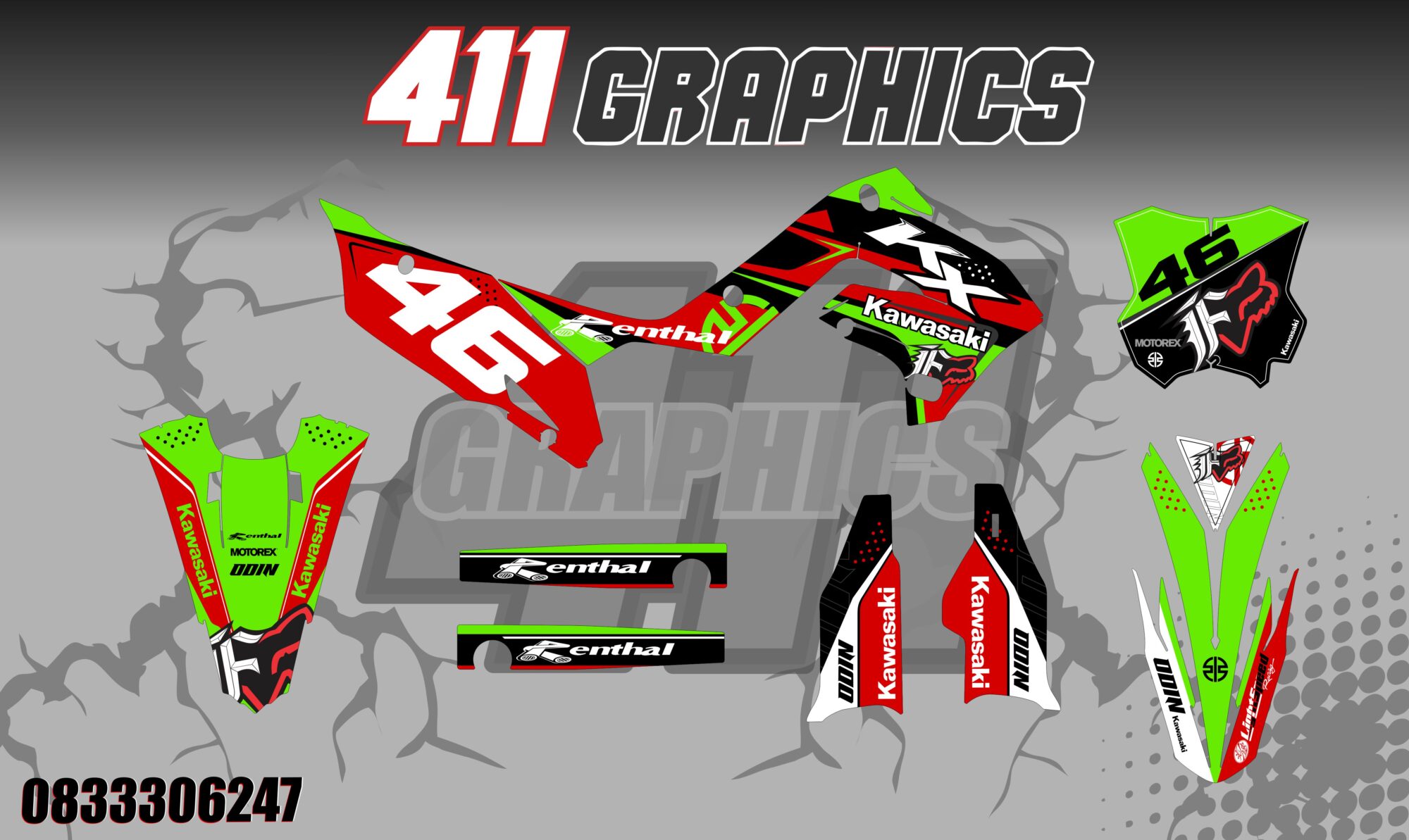 KX-KXF STICKER KIT 36