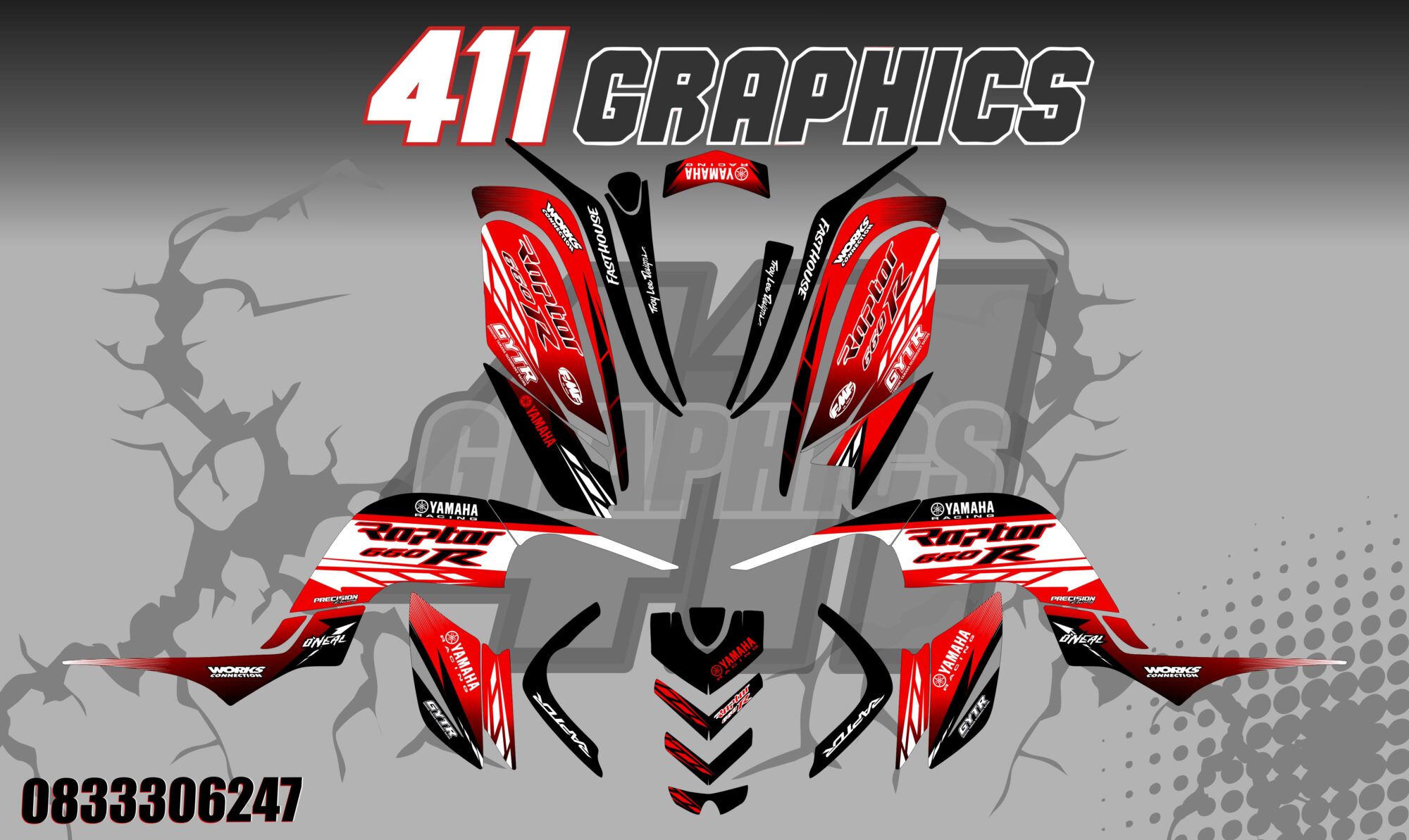 RAPTOR 660 STICKER KIT 38