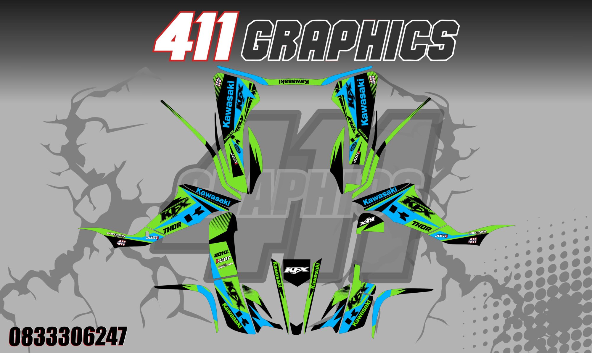KFX400 10 STICKER KIT