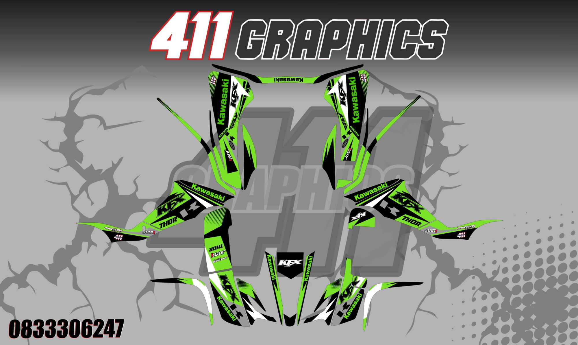KFX400 8 STICKER KIT