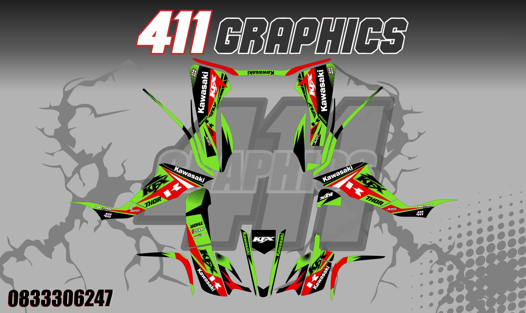 KFX400 9 STICKER KIT