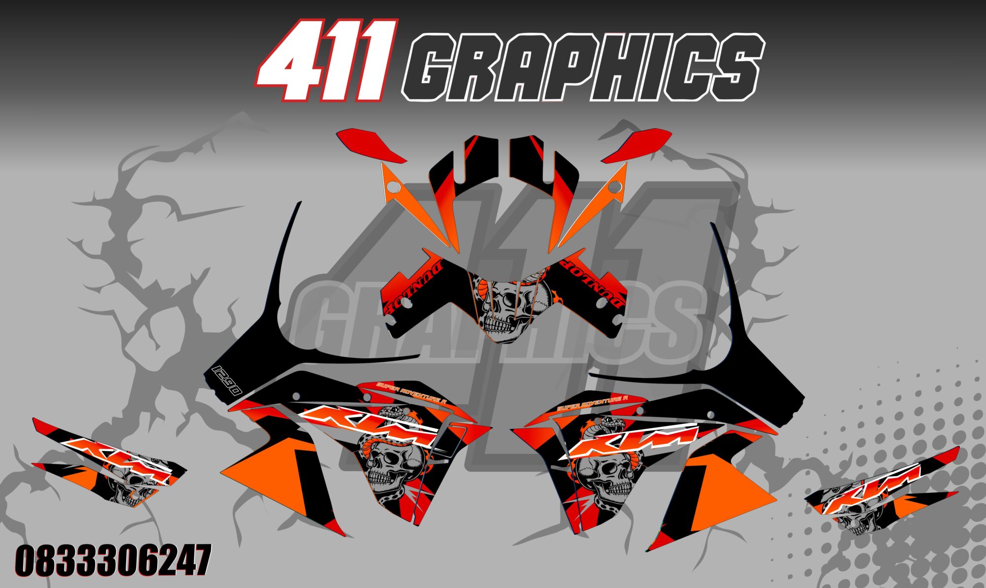 17-19 KTM SUPER ADVENTURE R STICKER KIT 3