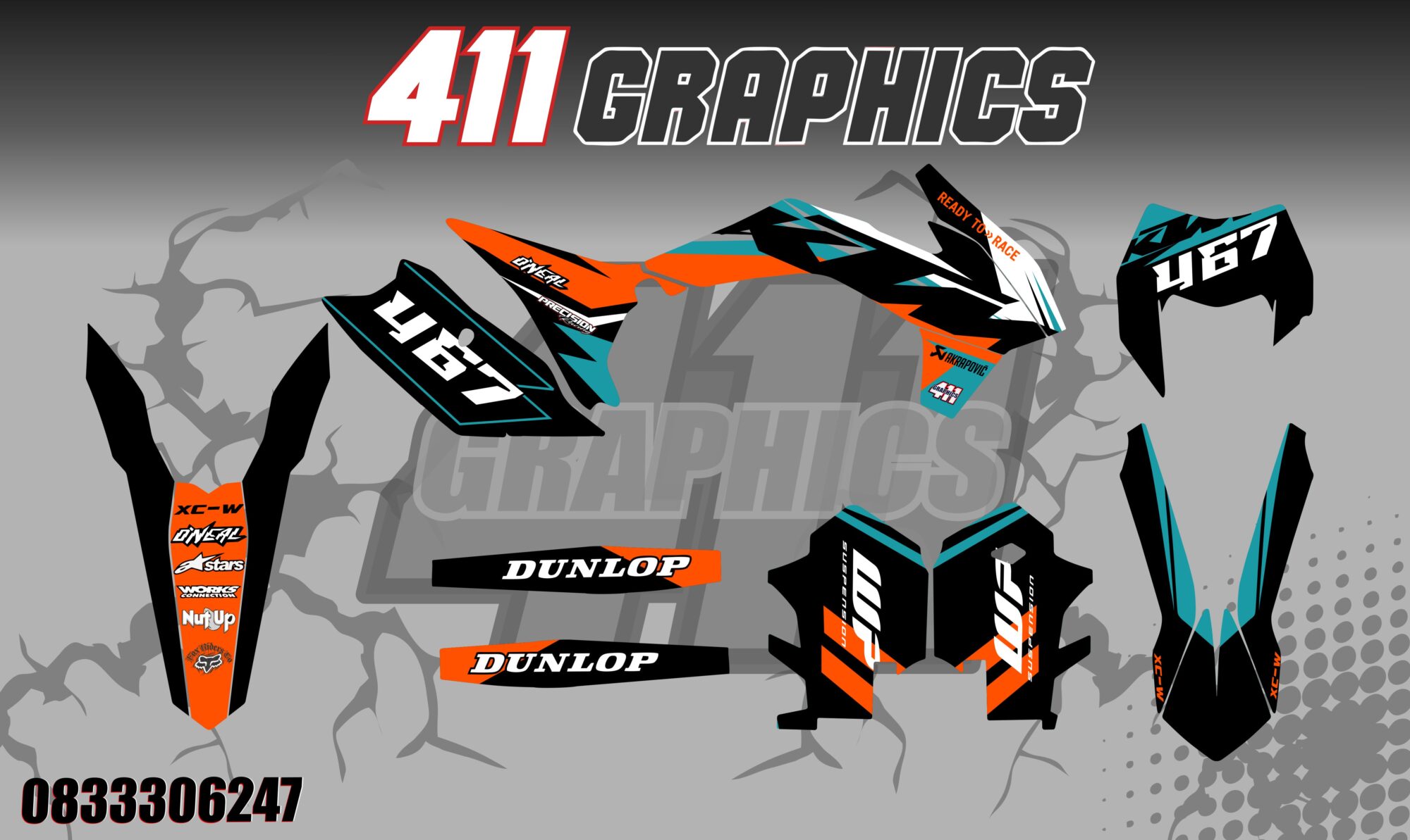 KTM 65 STICKER KIT-411GRAPHICS