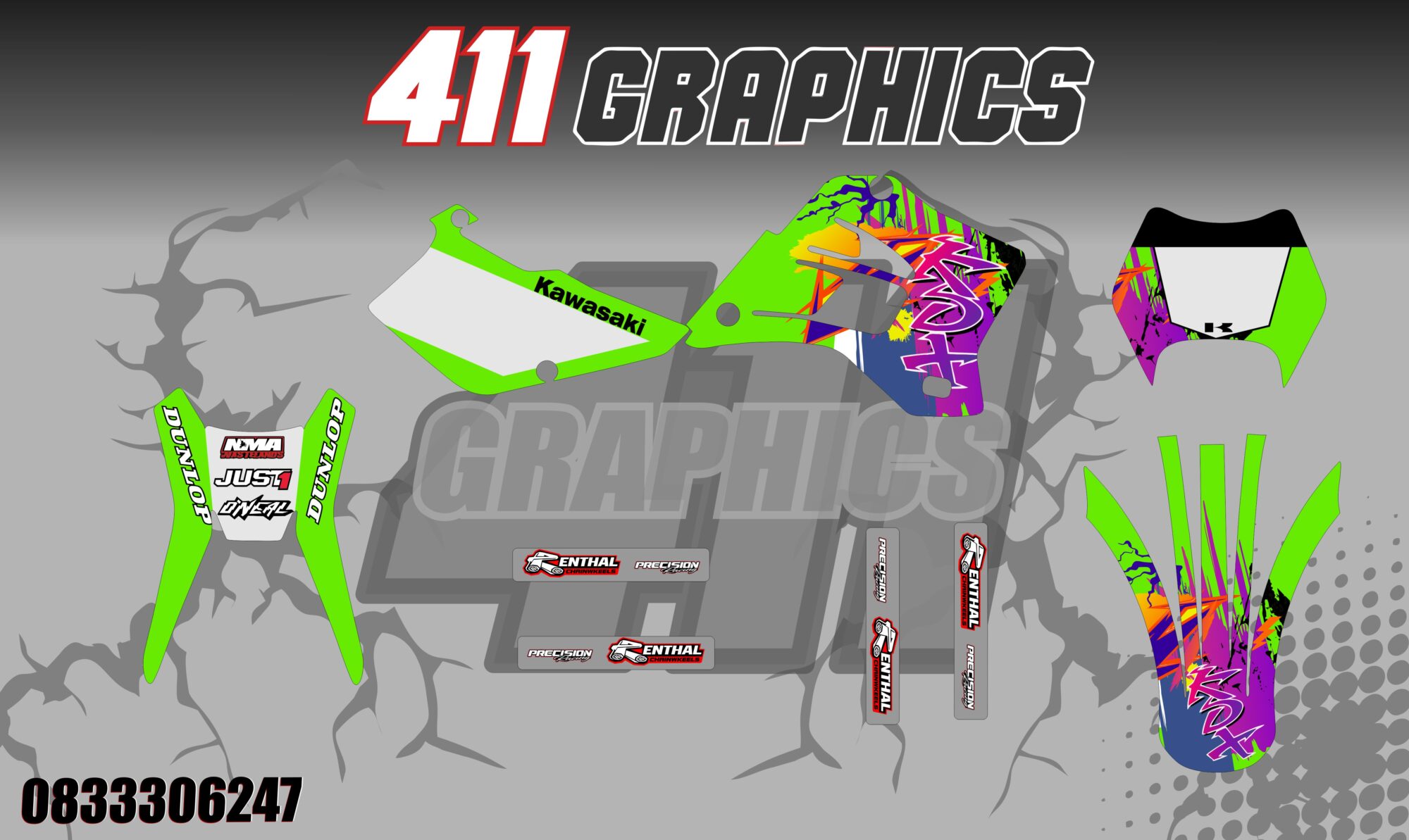 KDX200 STICKER KIT 4