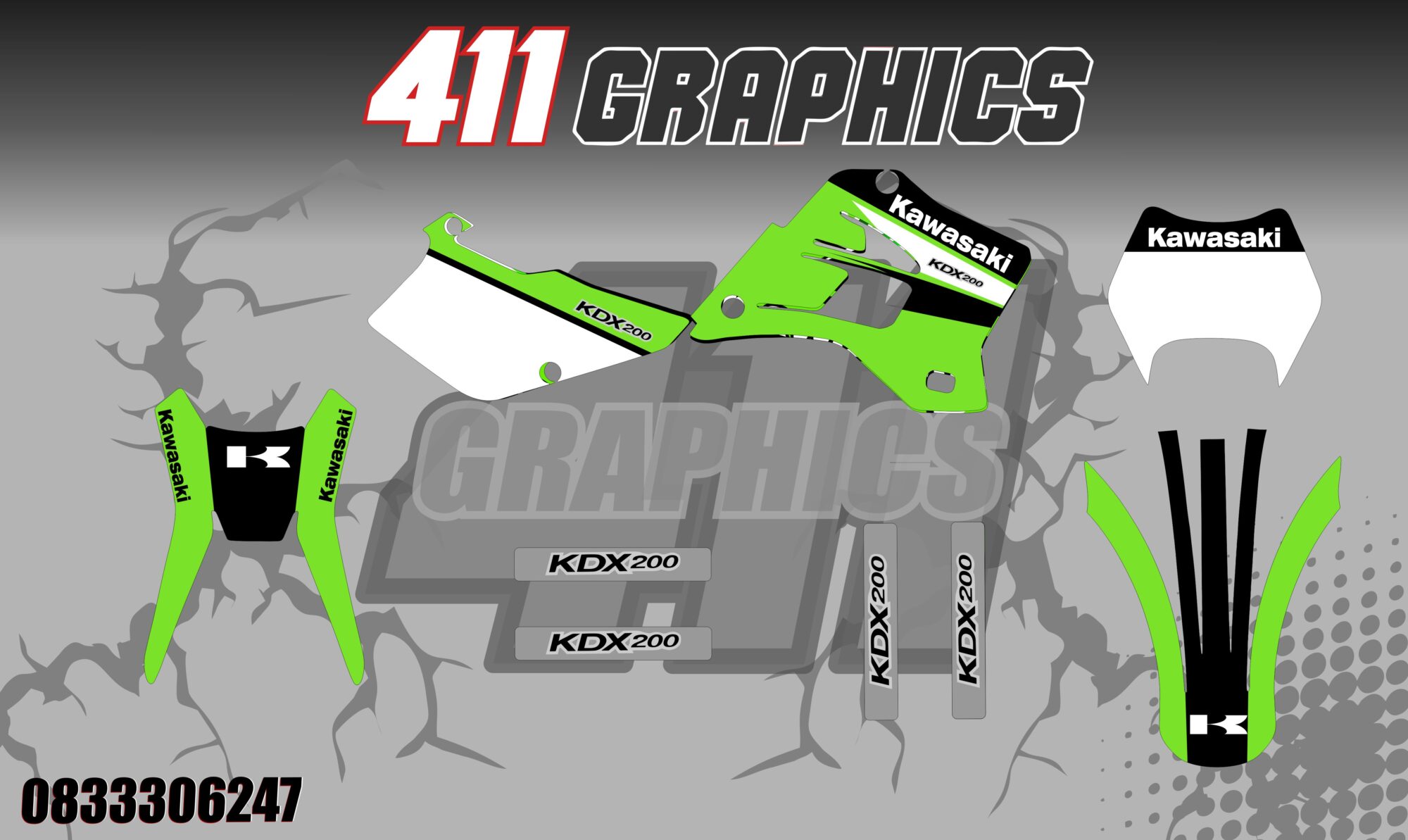 KDX200 STICKER KIT 6