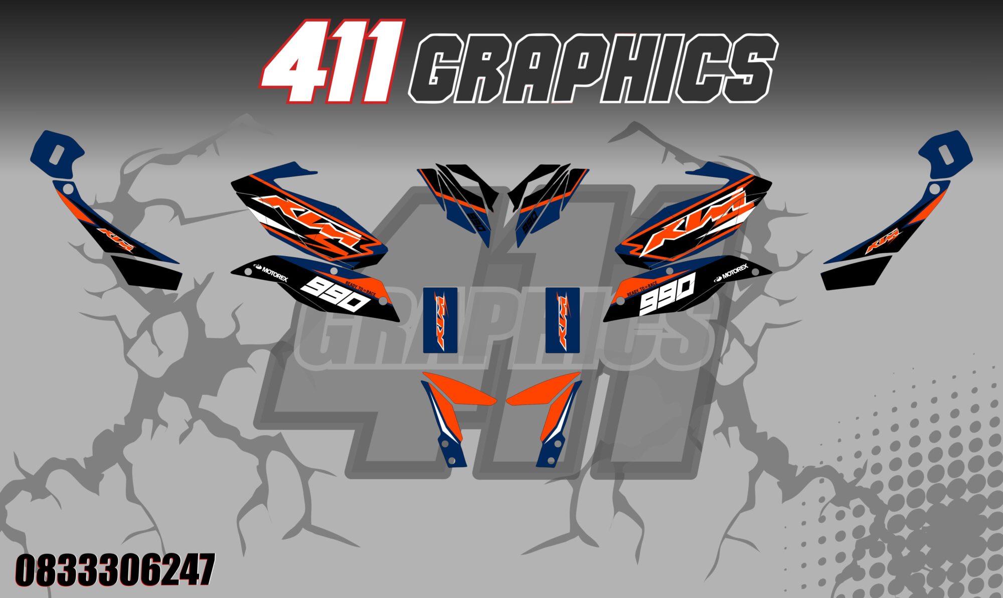 2008-2014 KTM 990 SMT STICKER KIT 2