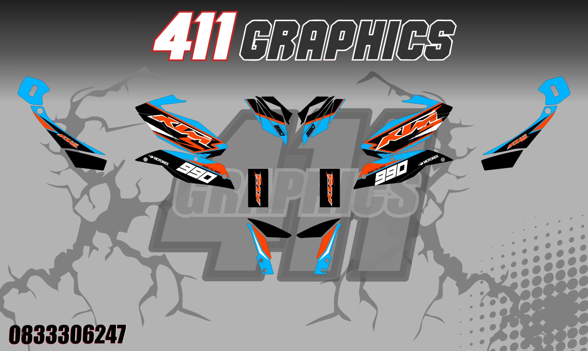 2008-2014 KTM 990 SMT STICKER KIT 4