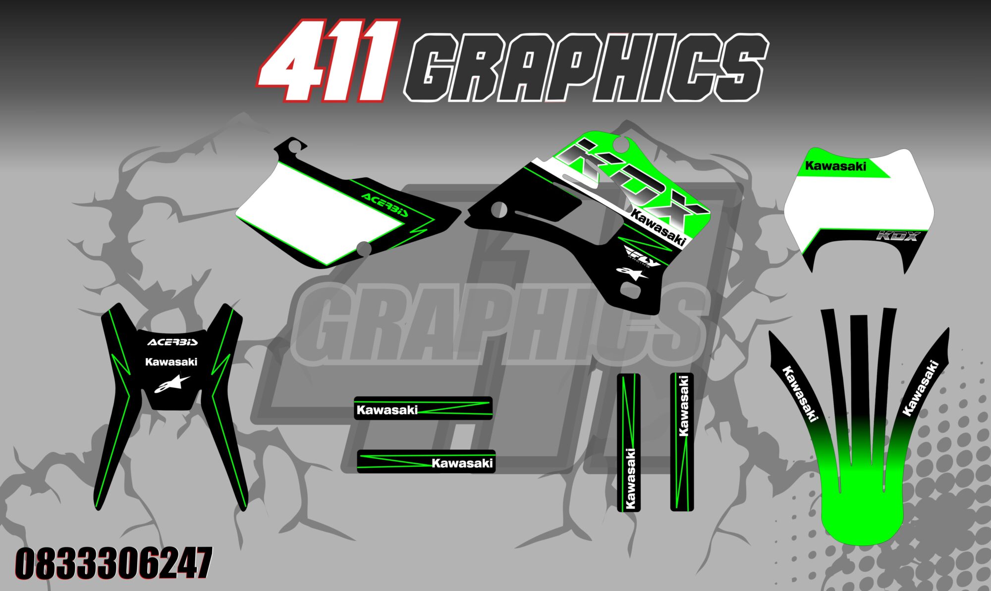 KDX200 STICKER KIT 8