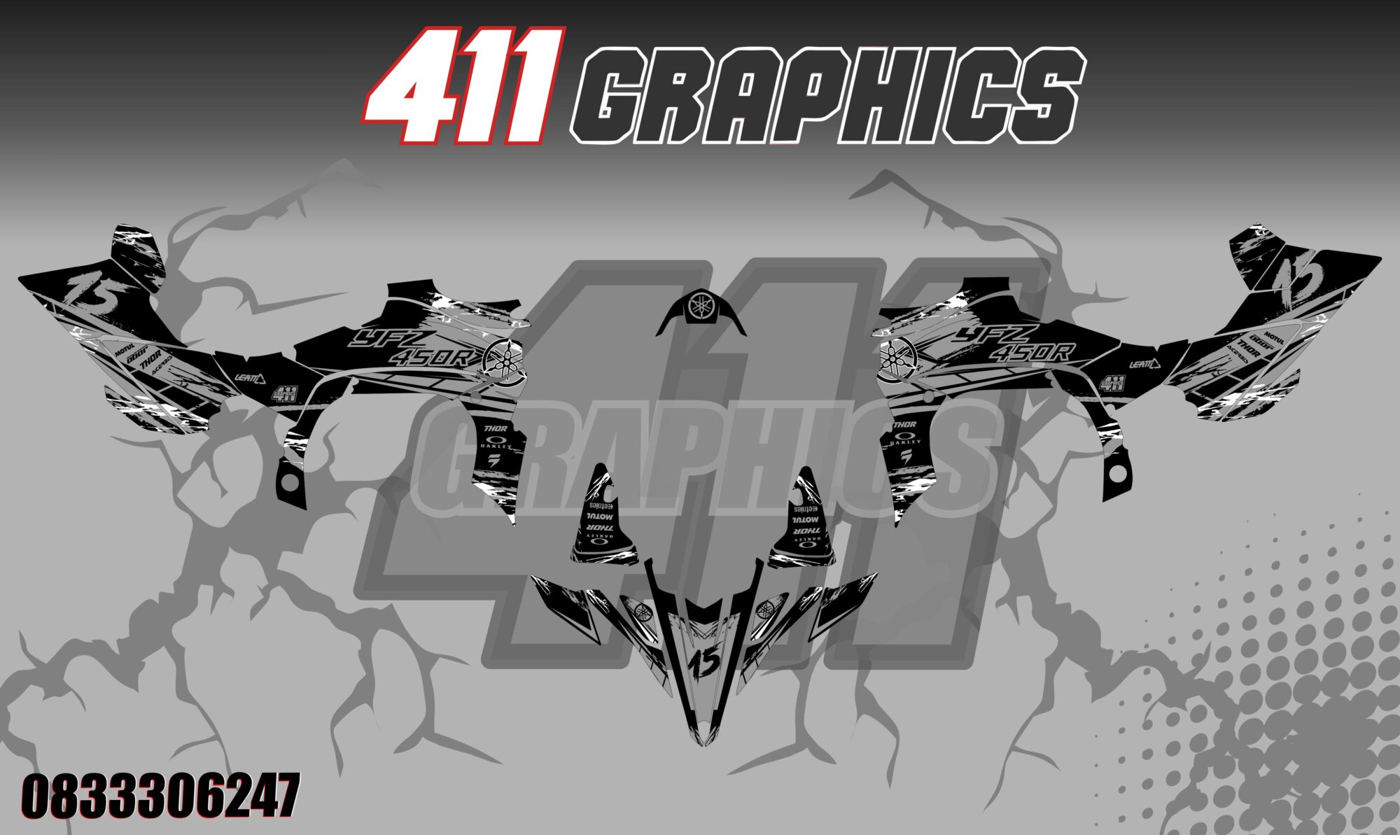 2009-2014 YFZ450R STICKER KIT 1