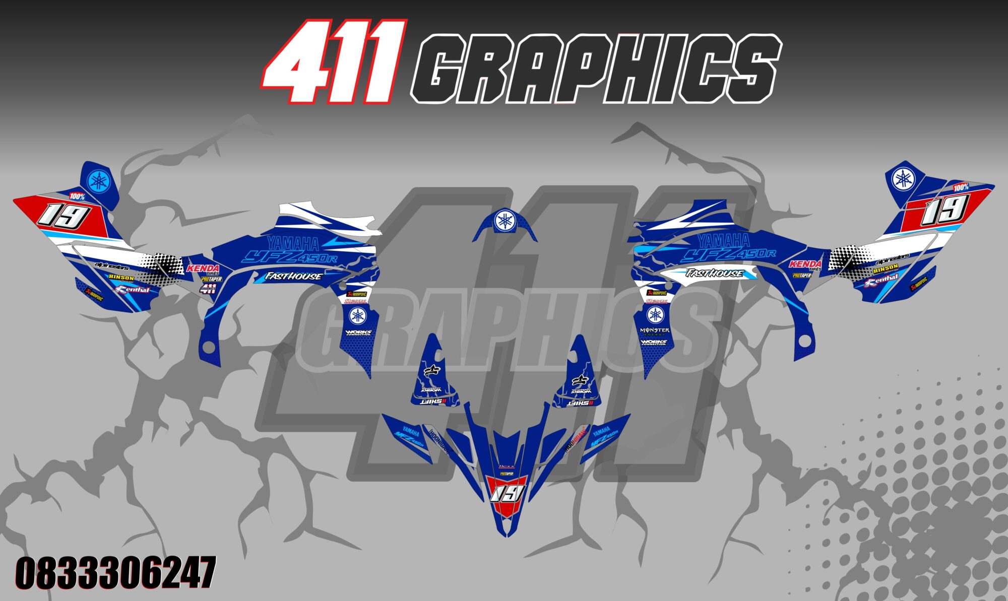 2009-2014 YFZ450R STICKER KIT 5