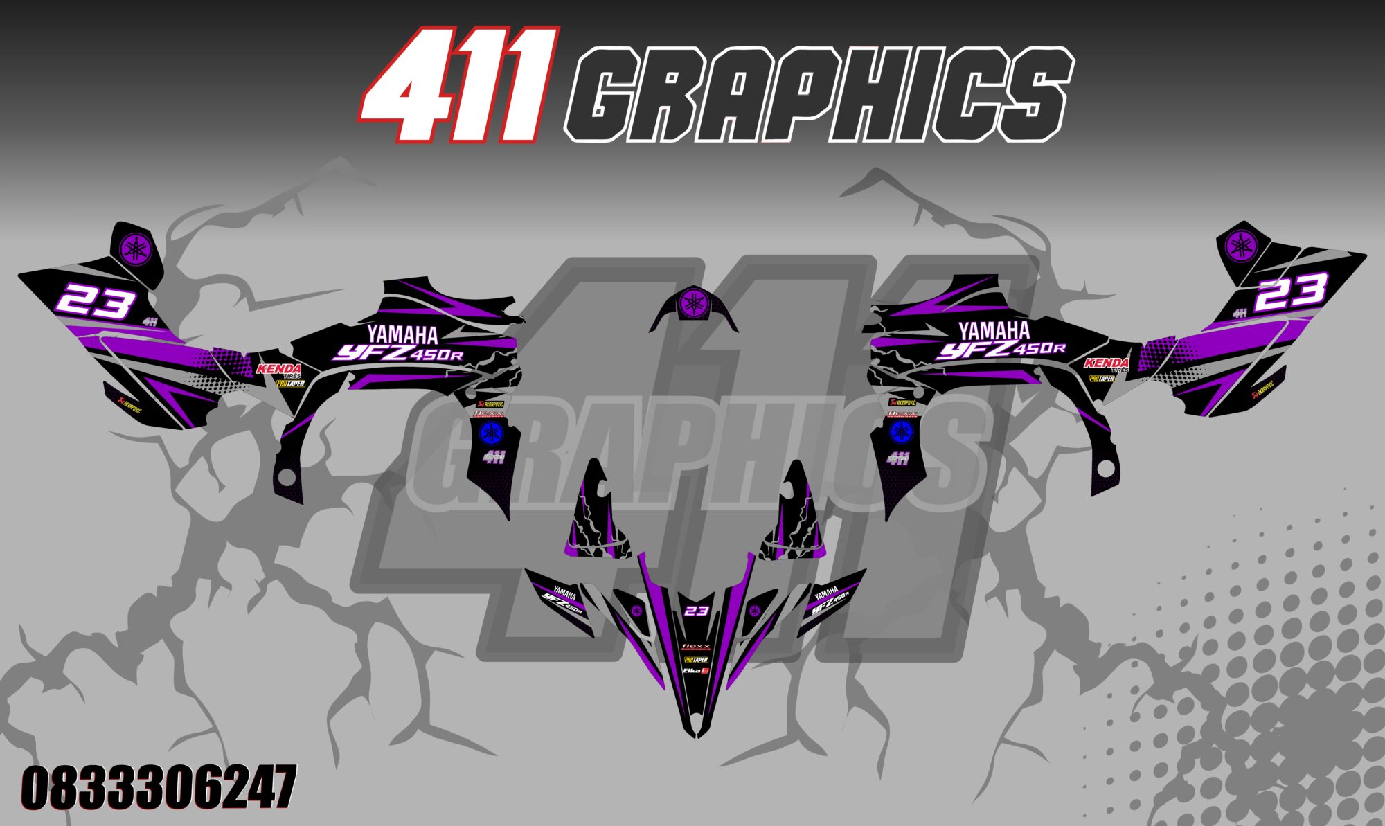2009-2014 YFZ450R STICKER KIT 6