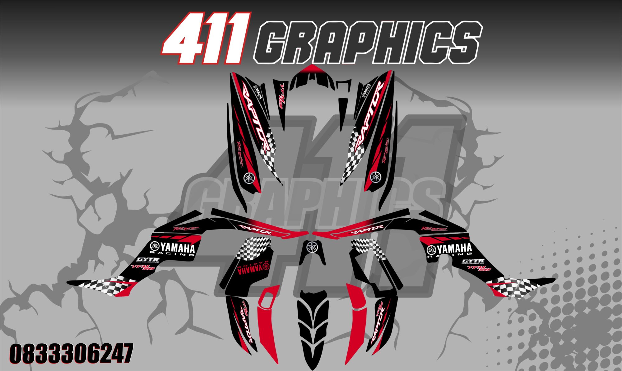 RAPTOR 350 STICKER KIT 12