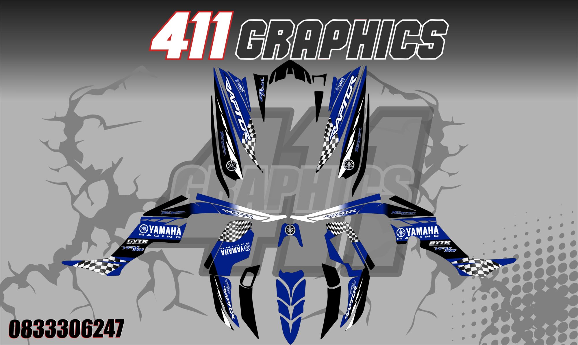 RAPTOR 350 STICKER KIT 13