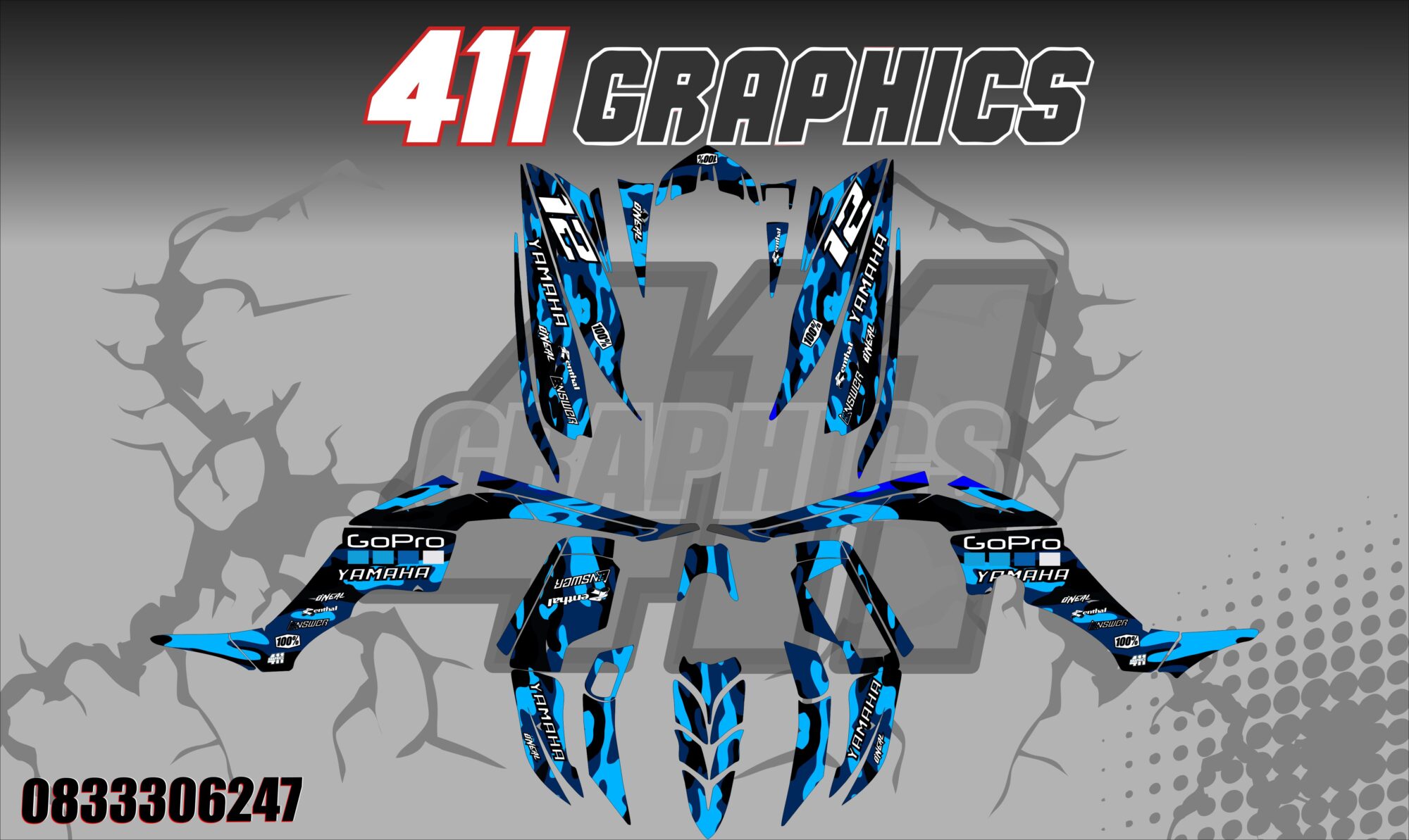 RAPTOR 350 STICKER KIT 14