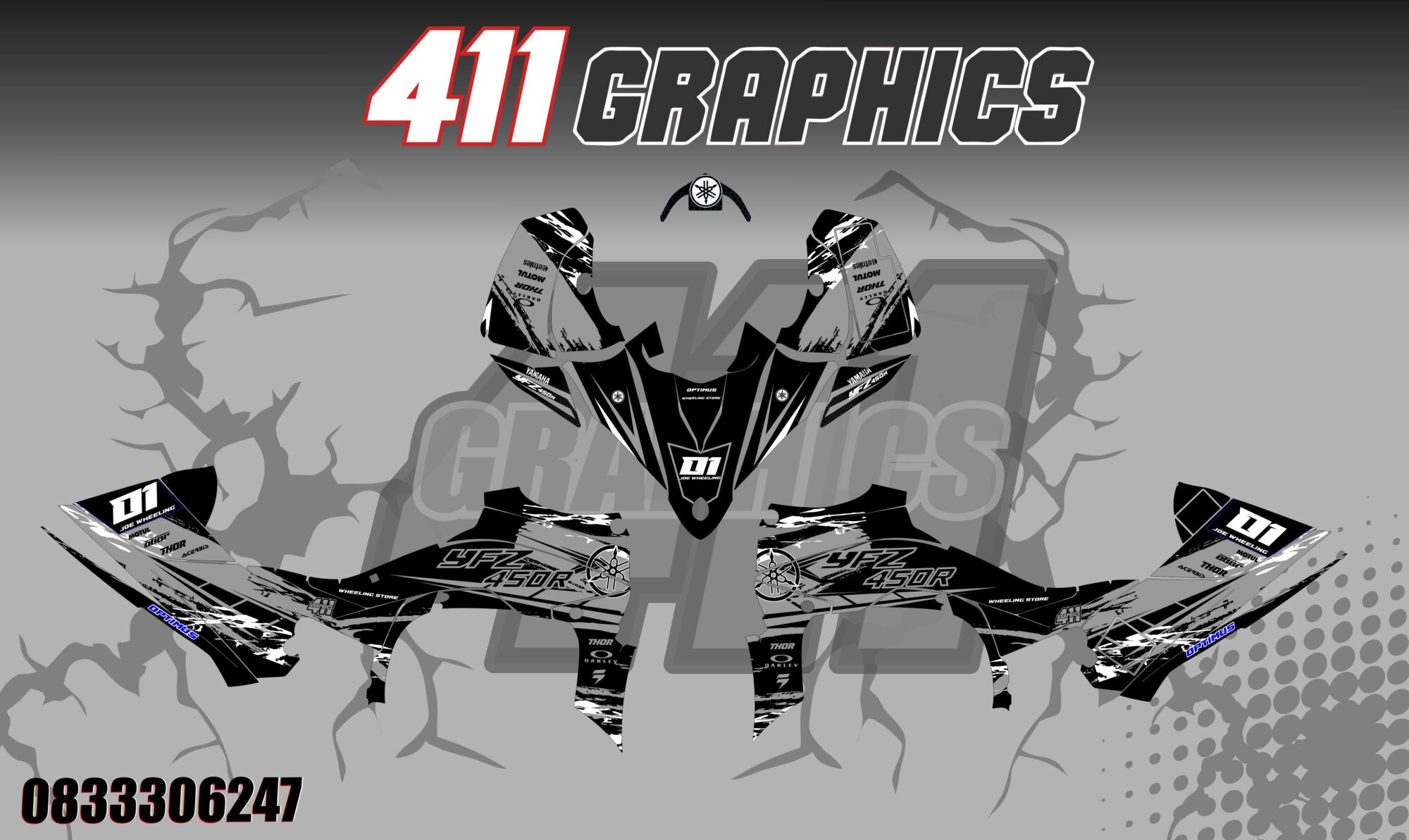 2014-2024 YFZ450R STICKER KIT 2